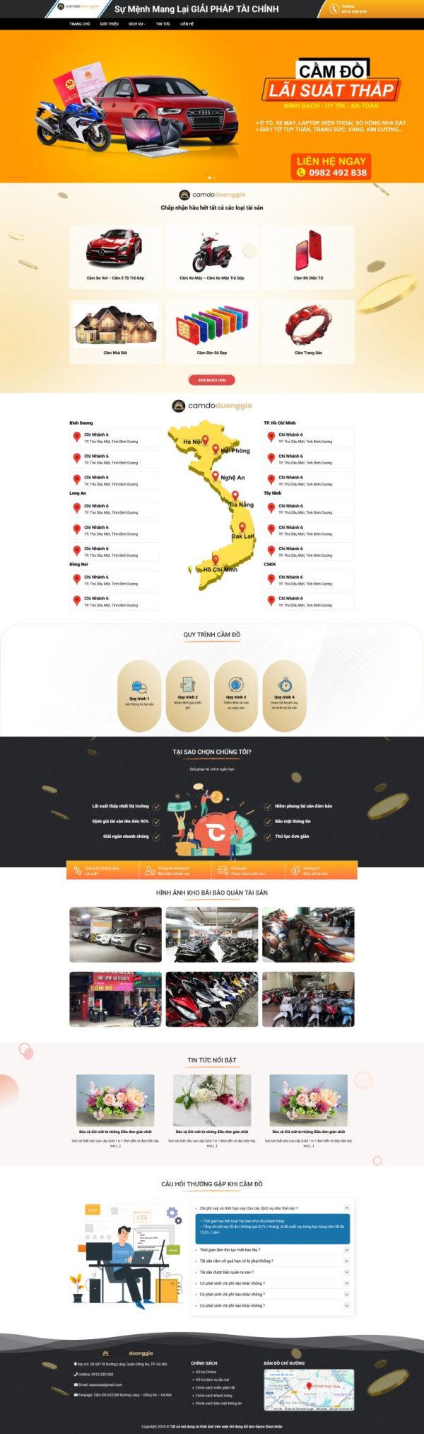 Thiết kế website wordpress cầm đồ 1