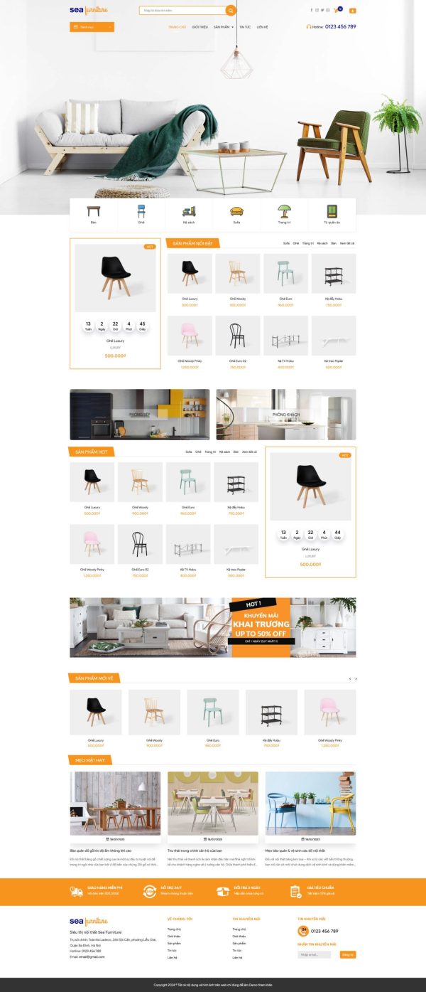 Thiết kế website WordPress Bán Hàng Nội Thất 53