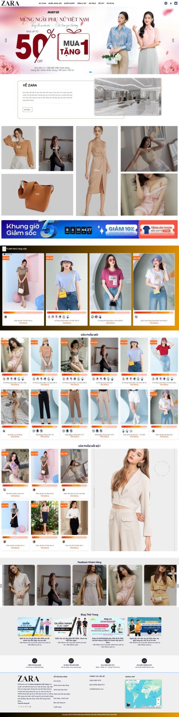 Thiết kế website WordPress Thời Trang Quần Áo 33